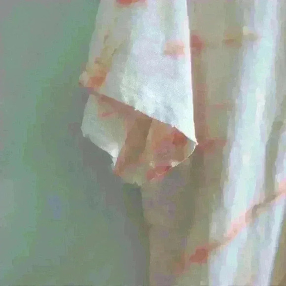 🌴2/$25BUFFALO | David Bitton Women's Peach Swirl Distressed Short Sleeved Shi… - Picture 3 of 4